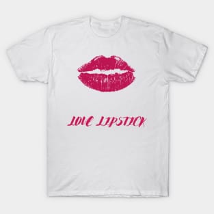 Love lipstick drippy hoodies dripping design T-Shirt